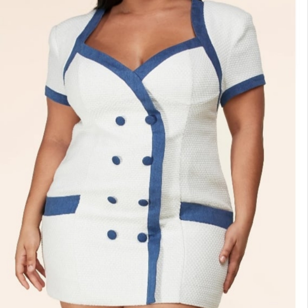 Faux button down dress